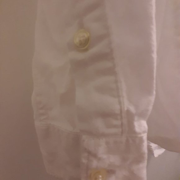 White Tie-Neck Shirt - Picture 3 of 4